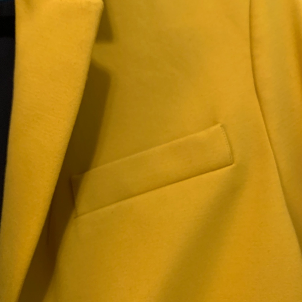Boden Women's US Size 12R Mustard Yellow Stretch Jersey Blazer Office Career - Picture 5 of 14
